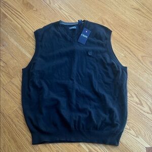 Chaps Men's V-Neck Black Sweater Vest XXL Nwt